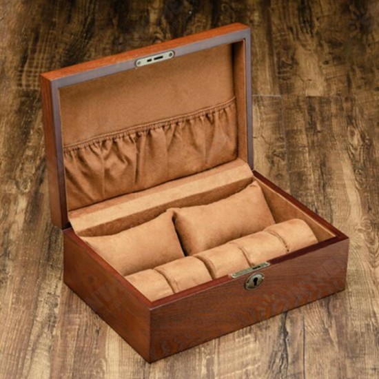 10/7 Watch Pillow Wooden with Skylight Watch Box Jewellery Display Collection Storage Box