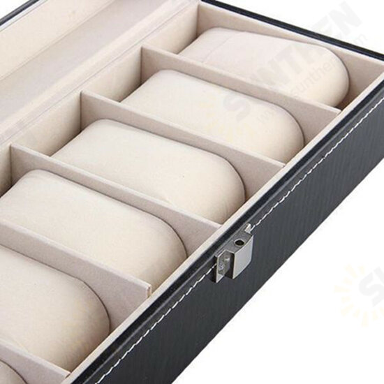 6 Grids Aluminium Watch Storage Case Holder Organiser Display Jewelry Watch Box