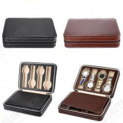 8 Grids Watch Display Storage Box Case Zippered Travel Watch Box 8 Grids Watch Display Storage Box Case Zippered Travel Watch Box