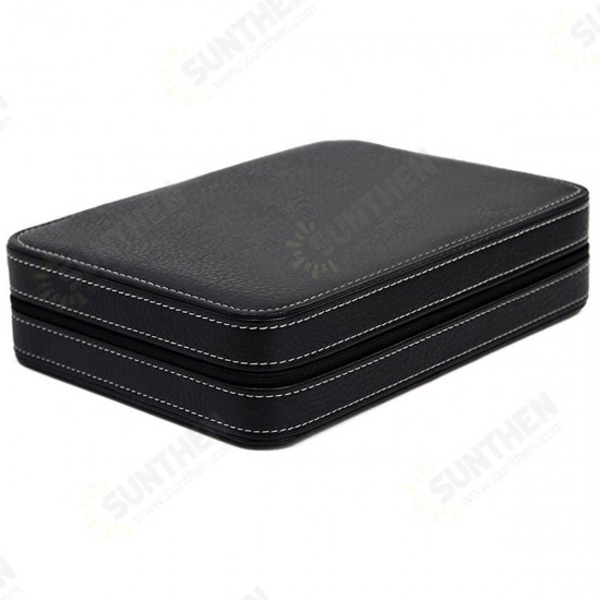 8 Grids Watch Display Storage Box Case Zippered Travel Watch Box