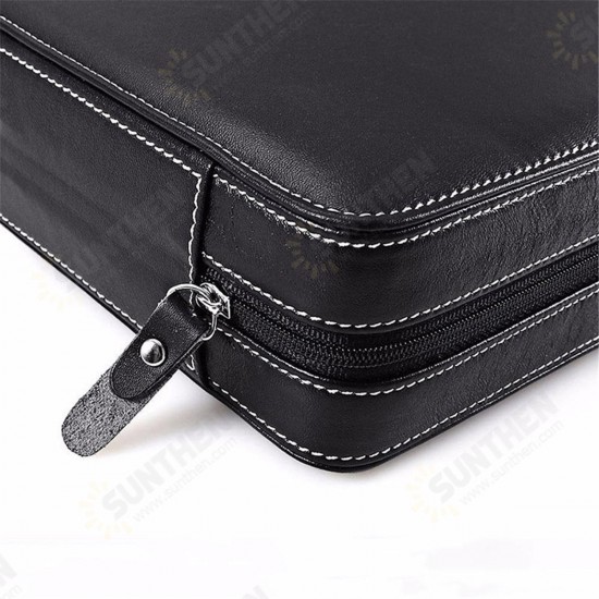 8 Grids Watch Display Storage Box Case Zippered Travel Watch Box