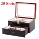 6/10/12/20 Slot Watch Display Wood Jewelry Storage Organizer Watch Box