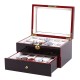 6/10/12/20 Slot Watch Display Wood Jewelry Storage Organizer Watch Box