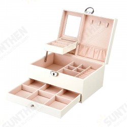 Leather Jewelry Watch Storage Box Ring Jewelry Box Multi-layer Large Capacity Jewelry Storage Box Leather Jewelry Watch Storage Box Ring Jewelry Box Multi-layer Large Capacity Jewelry Storage Box