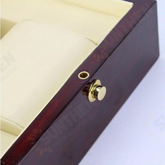 Luxury Wrist Watch Box Handmade Wooden Case Jewelry Gift Box Storage Container