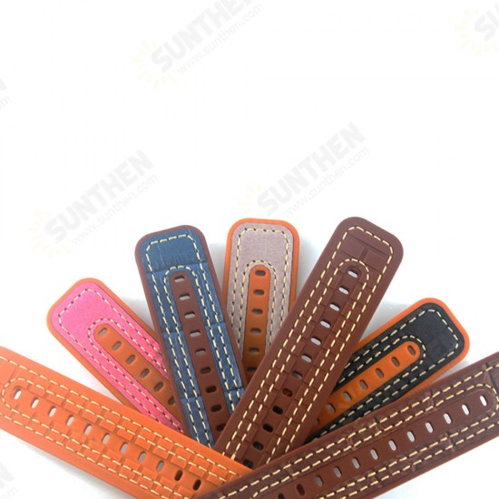 22mm Watch Band Genuine Leather Plus Silicone Starp Replacement for Fitbit Blaze Smart Watch