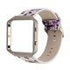 Floral PU Leather Strap Sport Band Loop With Frame For Fitbit Blaze Tracker