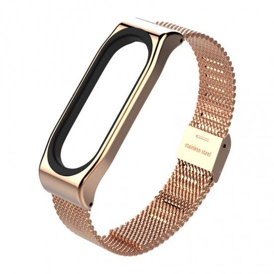 Luxury Stainless Steel Watch Band Strap Replacement for Xiaomi Miband 3 Non-original