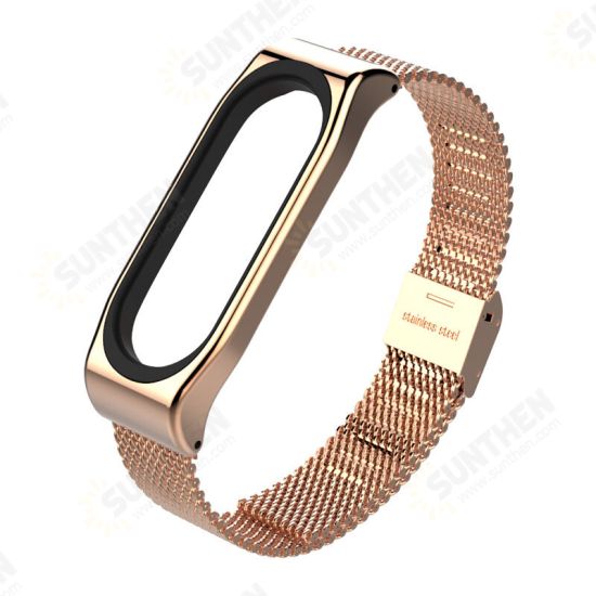 Luxury Stainless Steel Watch Band Strap Replacement for Xiaomi Miband 3 Non-original