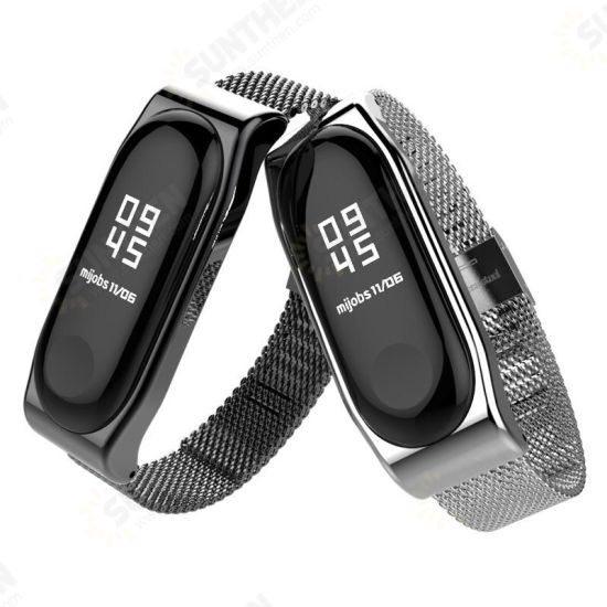 Luxury Stainless Steel Watch Band Strap Replacement for Xiaomi Miband 3 Non-original