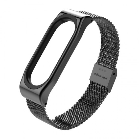 Luxury Stainless Steel Watch Band Strap Replacement for Xiaomi Miband 3 Non-original