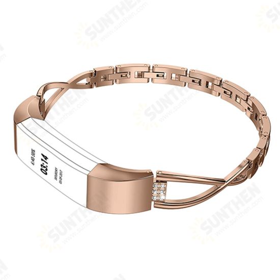 Metal Crystal Watch Band Fashion Luxury Wrist Strap Replacement for Fitbit Alta