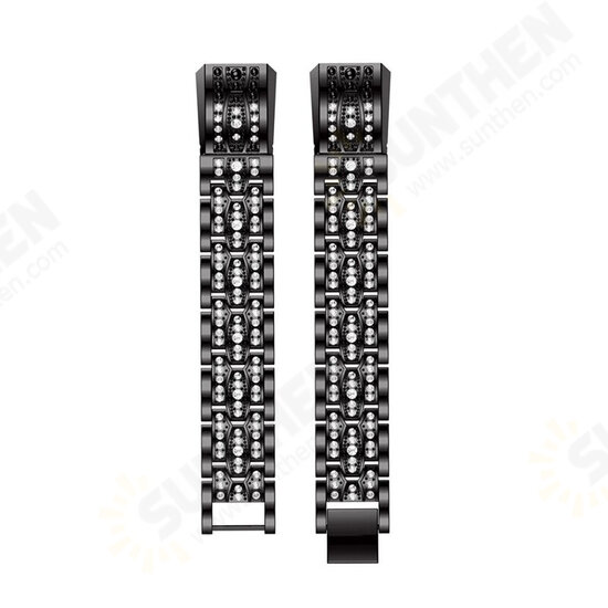 Metal Crystal Watch Band Luxury Stainless Steel Strap Replacement for Fitbit Alta HR and Fitbit Alta Metal Crystal Watch Band Luxury Stainless Steel Strap Replacement for Fitbit Alta HR and Fitbit Alta