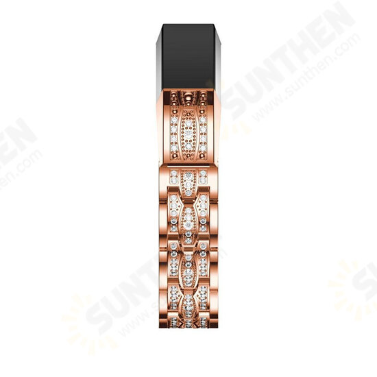 Metal Crystal Watch Band Luxury Stainless Steel Strap Replacement for Fitbit Alta HR and Fitbit Alta Metal Crystal Watch Band Luxury Stainless Steel Strap Replacement for Fitbit Alta HR and Fitbit Alta