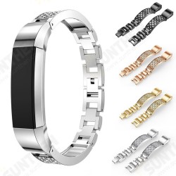 Rhinestone Watch Band Adjustable Stainless Steel Strap Replacement for Fitbit Alta and Alta HR Rhinestone Watch Band Adjustable Stainless Steel Strap Replacement for Fitbit Alta and Alta HR