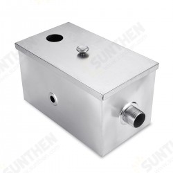 8LB 5GPM Gallons Per Minute Grease Trap Stainless Steel Interceptor Thickened 8LB 5GPM Gallons Per Minute Grease Trap Stainless Steel Interceptor Thickened