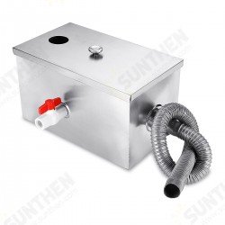 8LB 5GPM Gallons Per Minute Grease Trap Stainless Steel Interceptor Thickened 8LB 5GPM Gallons Per Minute Grease Trap Stainless Steel Interceptor Thickened