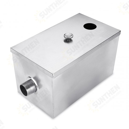 8LB 5GPM Gallons Per Minute Grease Trap Stainless Steel Interceptor Thickened