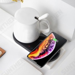 2 in 1 Wireless Charging 55℃ Constant Temperature Cup Heating Mat Electric Tea Warmer 2 in 1 Wireless Charging 55℃ Constant Temperature Cup Heating Mat Electric Tea Warmer