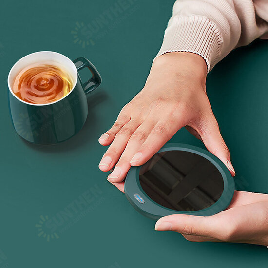 A203 55℃ Constant Temperature Cup Heating Mat 18W Two Gear Electric Tea Warmer 8H Automatic Power Off Protection for Home Office Travel