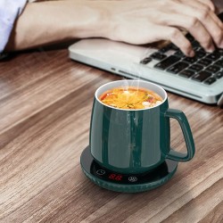 A202 55℃ Constant Temperature Cup Heating Mat 18W Two Gear Digital Display Electric Tea Warmer 8H Automatic Power Off Protection for Home Office Travel A202 55℃ Constant Temperature Cup Heating Mat 18W Two Gear Digital Display Electric Tea Warmer 8H Automatic Power Off Protection for Home Office Travel