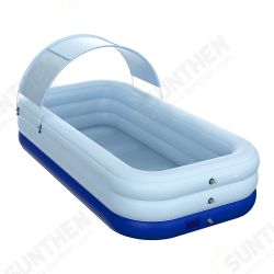 10Ft Automatic Inflatable Swimming Pool Family Bath Pools Paddling Pools with Sunshade Outdoor Garden 10Ft Automatic Inflatable Swimming Pool Family Bath Pools Paddling Pools with Sunshade Outdoor Garden
