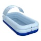 10Ft Automatic Inflatable Swimming Pool Family Bath Pools Paddling Pools with Sunshade Outdoor Garden