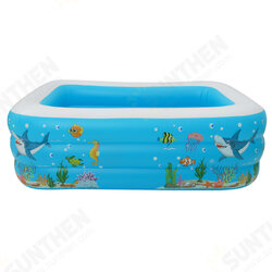 120-150CM Family Inflatable Swimming Pool 3-Ring Thicken Summer Backyard Inflate Bathtub for Kids Adults Babies 120-150CM Family Inflatable Swimming Pool 3-Ring Thicken Summer Backyard Inflate Bathtub for Kids Adults Babies