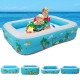 120-150CM Family Inflatable Swimming Pool 3-Ring Thicken Summer Backyard Inflate Bathtub for Kids Adults Babies