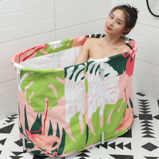 120/140cm Foldable Bathtub Adult Large Bath Sauna Barrel Household Tub Outdoor Hotel Home
