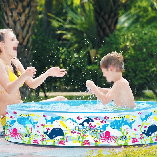 120/150cm Inflatable Swimming Pool Family Outdoor Garden Kid Play Bathtub