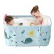 120x55cm Large Bathtub Adult Kids Folding Portable Home Sauna Insulation Bath Bucket