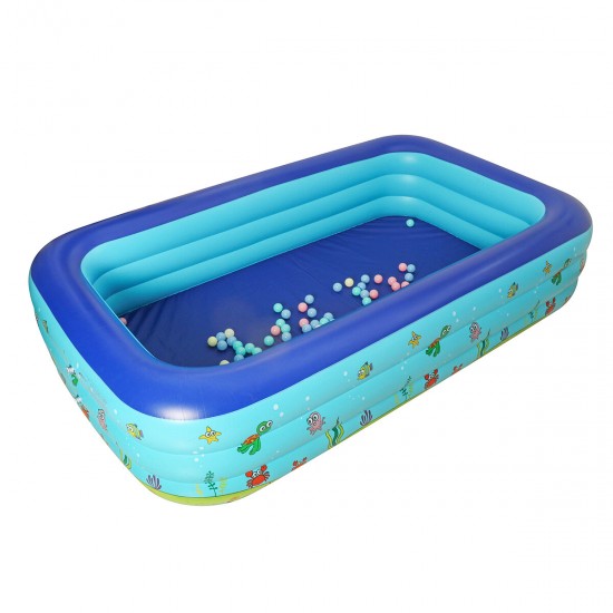 120x72x24inch Family Inflatable Swimming Pool Outdoor Garden Ground Swimming Pool with Filter Pump