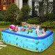 120x72x24inch Family Inflatable Swimming Pool Outdoor Garden Ground Swimming Pool with Filter Pump