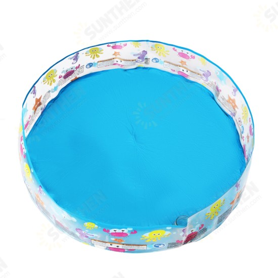 122x25CM Round Foldable Children Swimming Pool Non-inflatable Summer Outdoor Garden Backyard Kids Bath Tub