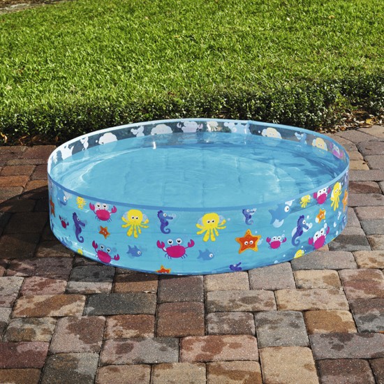 122x25CM Round Foldable Children Swimming Pool Non-inflatable Summer Outdoor Garden Backyard Kids Bath Tub