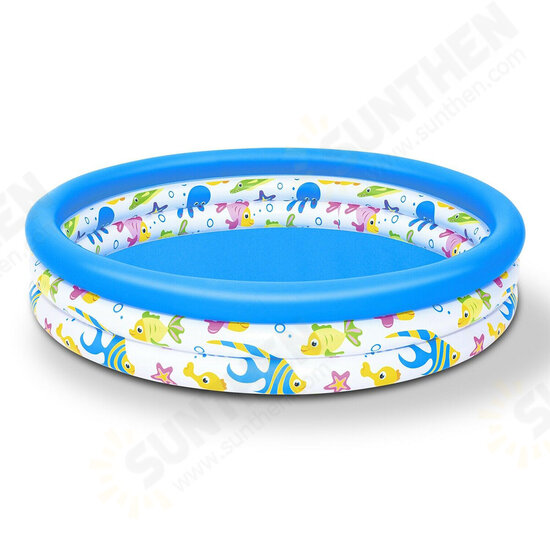 122x25cm Children Summer Outdoor Bathing Tub Baby Toddler Paddling Inflatable Round Swimming Pool Kids