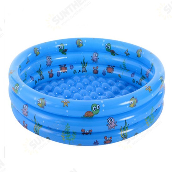 130/150CM Swimming Pool Children's Baby Paddling Pool Round Bubble Bottom Inflatable Pool with Air Pump Toddler Games Kids Pool