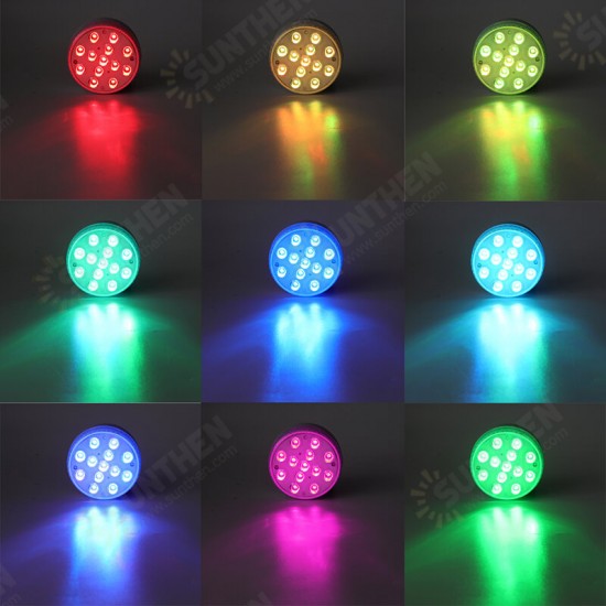 13LED Magnetic Sucker Submersible Light Waterproof Remote RGB Underwater Lights for Hmoe Party Aquarium Pool Bathtub Vase Decor