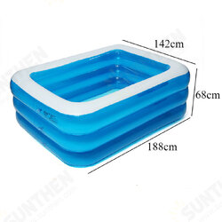 1~3Persons 188cm*142cm*68cm Three-Layer Inflatable Pool Summer Swimming Garden Outdoor Inflatable Swimming Pool For Children Adult 1~3Persons 188cm*142cm*68cm Three-Layer Inflatable Pool Summer Swimming Garden Outdoor Inflatable Swimming Pool For Children Adult