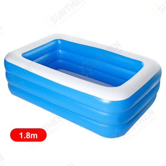 1.5 / 1.8 / 2.1 / 2.6m Children's Inflatable Swimming Pool Baby Paddling Pool Summer Swimming Pool