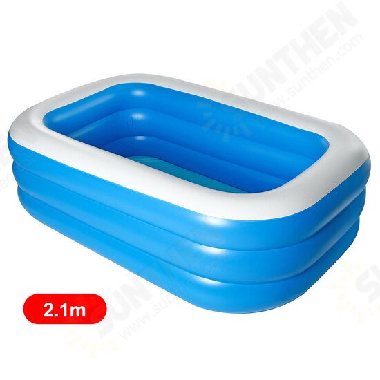 1.5 / 1.8 / 2.1 / 2.6m Children's Inflatable Swimming Pool Baby Paddling Pool Summer Swimming Pool