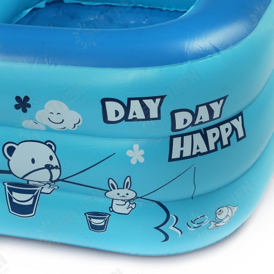 180cm Thicken Inflatable Swimming Pool Rectangle Baby Children Square Bathing Tub 3 Layer Pool Summer Water Fun Play Toy