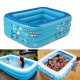 180cm Thicken Inflatable Swimming Pool Rectangle Baby Children Square Bathing Tub 3 Layer Pool Summer Water Fun Play Toy