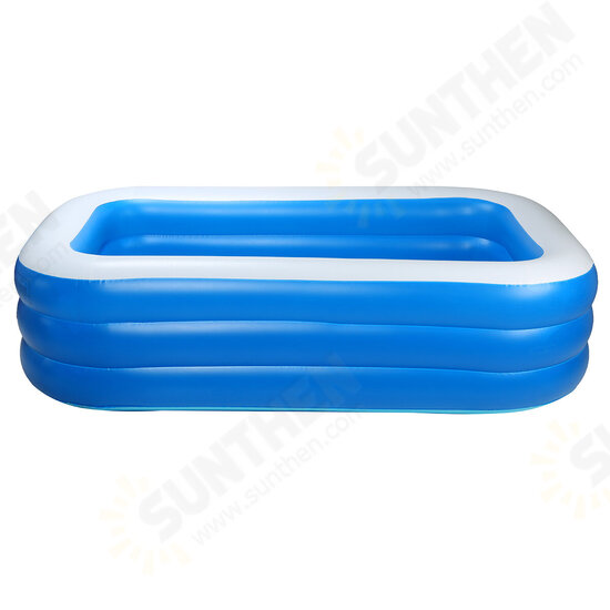 1.8/2.1/2.6M Three Layer Inflatable Family Swimming Pool Summer Large Thickened Lounge Pool for Toddlers Kids Adults Oversized Kiddie Pool Outdoor Blow Up Pool