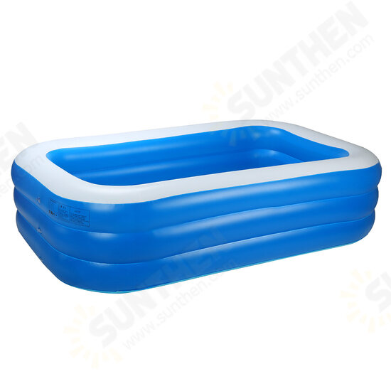 1.8/2.1/2.6M Three Layer Inflatable Family Swimming Pool Summer Large Thickened Lounge Pool for Toddlers Kids Adults Oversized Kiddie Pool Outdoor Blow Up Pool