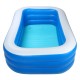 1.8/2.1/2.6M Three Layer Inflatable Family Swimming Pool Summer Large Thickened Lounge Pool for Toddlers Kids Adults Oversized Kiddie Pool Outdoor Blow Up Pool
