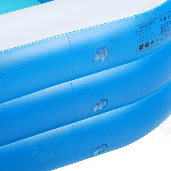 1.8/2.1/2.6M Three Layer Inflatable Family Swimming Pool Summer Large Thickened Lounge Pool for Toddlers Kids Adults Oversized Kiddie Pool Outdoor Blow Up Pool