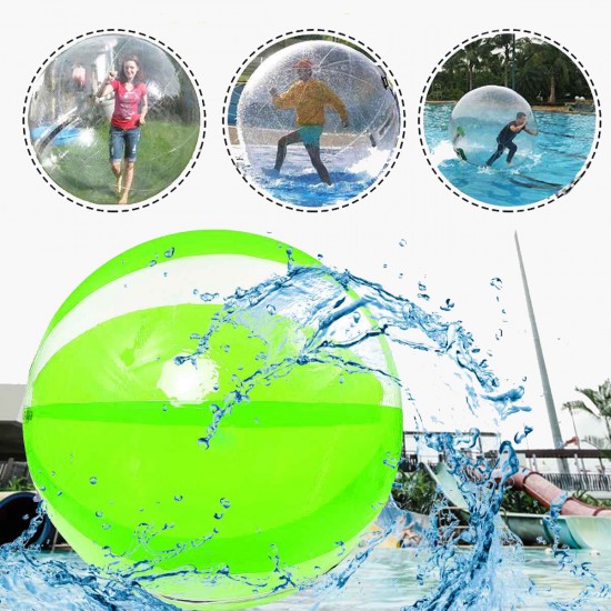 2M/6.6ft Inflatable Float PVC Ball Soft Water Walking Ball With Zipper Swimming Pool Rolling Dance Ball Water Play Toys Kids Adult Green