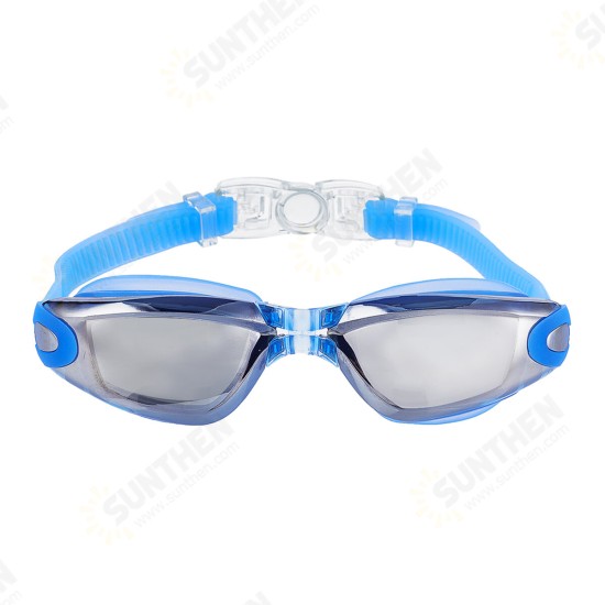 2Pair Swimming Goggles with Earplug Nose Rest Transparent Anti-UV Anti-Fog Protection Goggles for Adult Men and Women